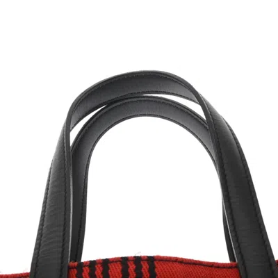 Pre-owned Hermes Black Red Color Swift Leather Tote Bag () In Multi