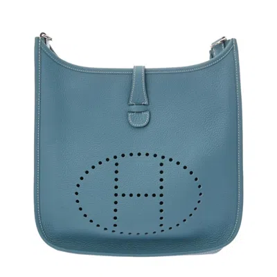 Pre-owned Hermes Blue Jean Taurillon Clemence Leather Shoulder Bag ()