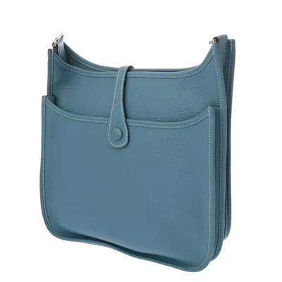 Pre-owned Hermes Blue Jean Taurillon Clemence Leather Shoulder Bag ()