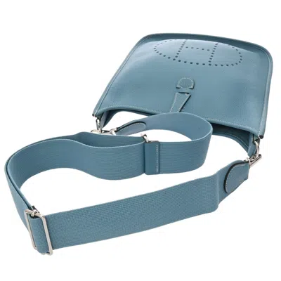 Pre-owned Hermes Blue Jean Taurillon Clemence Leather Shoulder Bag ()