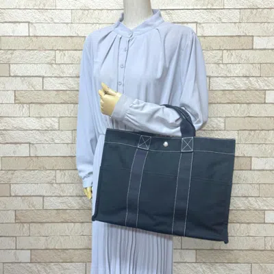 Pre-owned Hermes Deauville Black Cotton Canvas Tote Bag ()