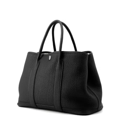 Pre-owned Hermes Garden Black Negonda Leather Tote Bag ()