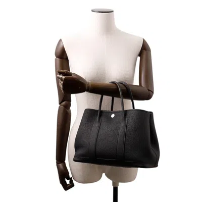 Pre-owned Hermes Garden Black Negonda Leather Tote Bag ()