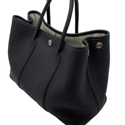 Pre-owned Hermes Garden Black Negonda Leather Tote Bag ()