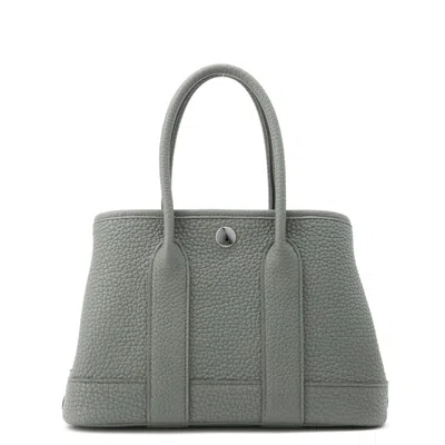 Pre-owned Hermes Garden Silver Negonda Leather Tote Bag ()