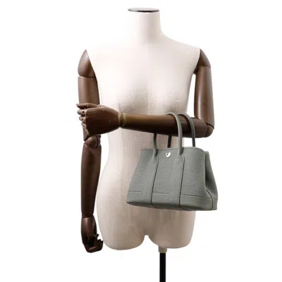 Pre-owned Hermes Garden Silver Negonda Leather Tote Bag ()