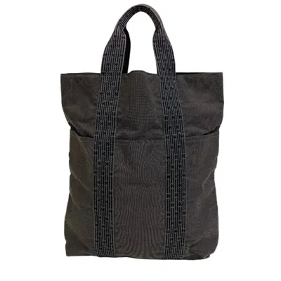 Pre-owned Hermes Her Line Black Canvas Tote Bag ()