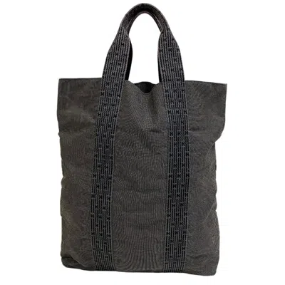 Pre-owned Hermes Her Line Black Canvas Tote Bag ()