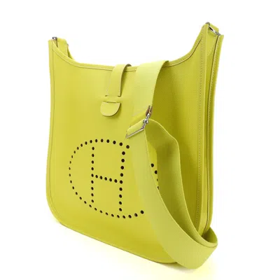 Pre-owned Hermes Lime Epsom Leather Shoulder Bag () In Green