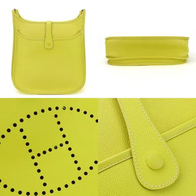 Pre-owned Hermes Lime Epsom Leather Shoulder Bag () In Green