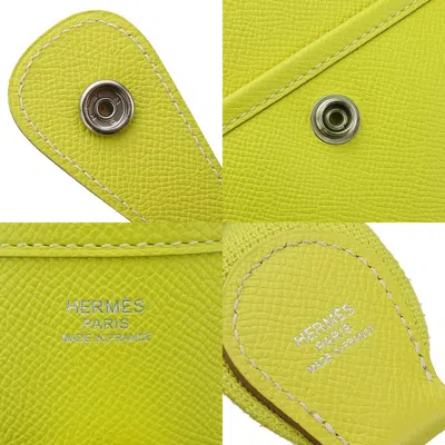 Pre-owned Hermes Lime Epsom Leather Shoulder Bag () In Green