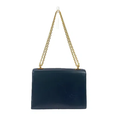 Pre-owned Hermes Navy Box Calf Leather Shoulder Bag () In Blue