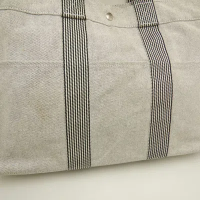 Pre-owned Hermes New Fourre Tout Gray Cotton Tote Bag ()