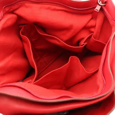 Pre-owned Hermes Red Color Veau Derma Tote Bag ()