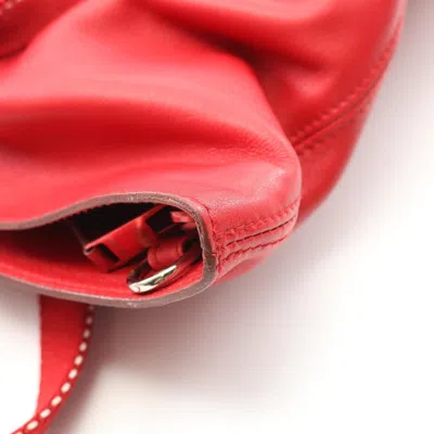 Pre-owned Hermes Red Color Veau Derma Tote Bag ()