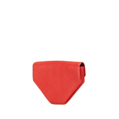 Pre-owned Hermes Red Color Vermilion Epsom Leather Coin Purse/coin Case ()
