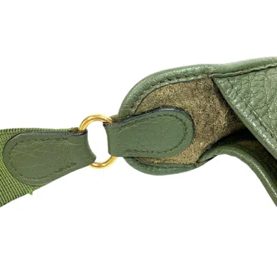 Pre-owned Hermes Vespa Green Leather Shoulder Bag ()