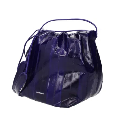 Jil Sander Purple Leather Shoulder Bags In Purple