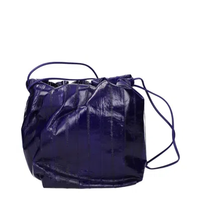 Jil Sander Purple Leather Shoulder Bags In Purple