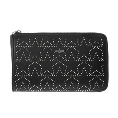 Pre-owned Jimmy Choo Black Leather Clutch Bag ()