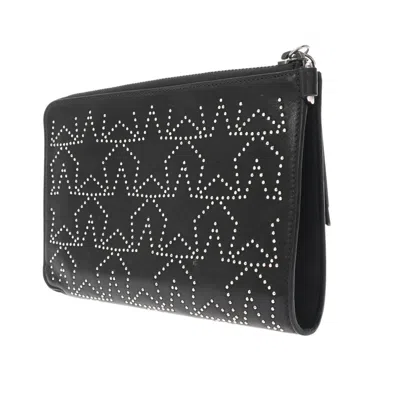 Pre-owned Jimmy Choo Black Leather Clutch Bag ()