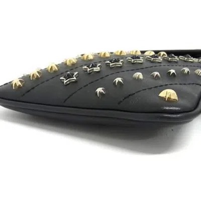 Pre-owned Jimmy Choo Black Leather Handbag Shoulder Bag Tote Bag ()