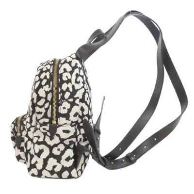 Pre-owned Jimmy Choo Black White Nylon Backpack () In Multi