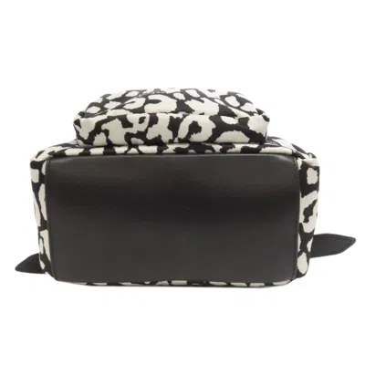 Pre-owned Jimmy Choo Black White Nylon Backpack () In Multi