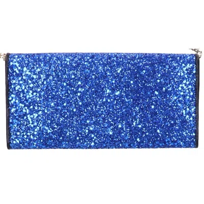 Pre-owned Jimmy Choo Blue Chain/shoulder Wallet ()