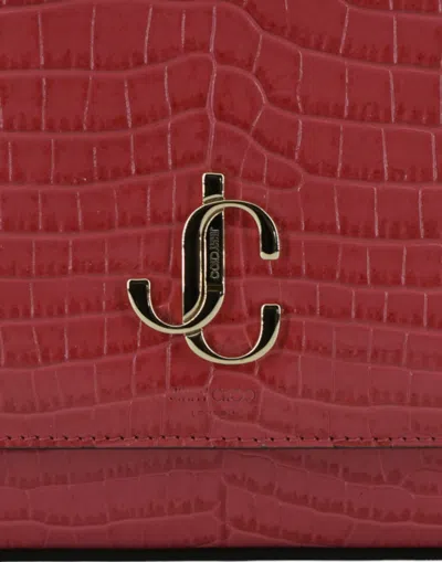 Jimmy Choo Candy Floss Pink Leather Shoulder Women's Bag In Pink