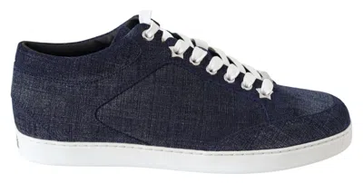 Jimmy Choo Miami Blue Denim Women's Sneakers In Multi
