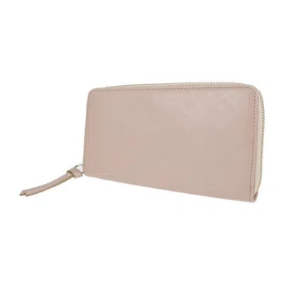 Pre-owned Jimmy Choo Pink Embossed Long Wallet (bi-fold) ()