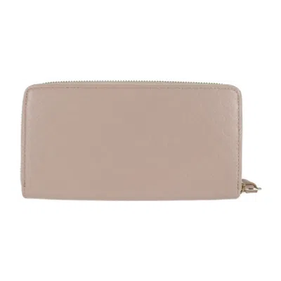 Pre-owned Jimmy Choo Pink Embossed Long Wallet (bi-fold) ()