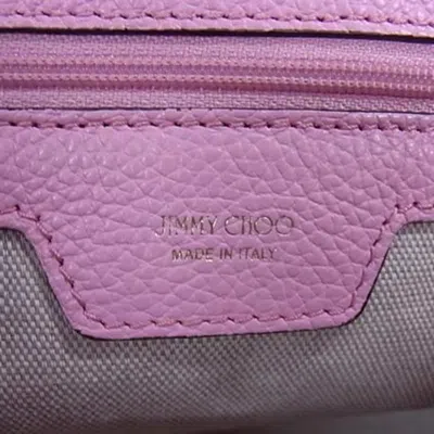Pre-owned Jimmy Choo Pink Leather Handbag Shoulder Bag Tote Bag ()