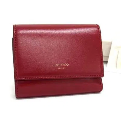 Pre-owned Jimmy Choo Red Color Leather Coin Purse/coin Case ()