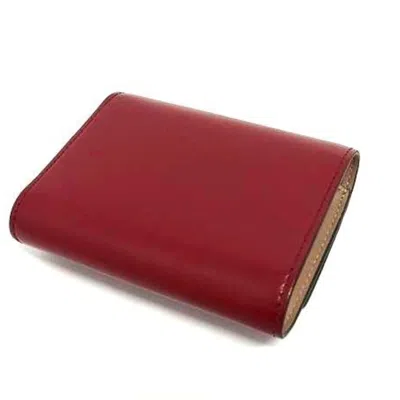 Pre-owned Jimmy Choo Red Color Leather Coin Purse/coin Case ()