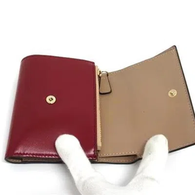 Pre-owned Jimmy Choo Red Color Leather Coin Purse/coin Case ()