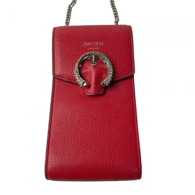 Pre-owned Jimmy Choo Red Color Leather Shoulder Bag ()