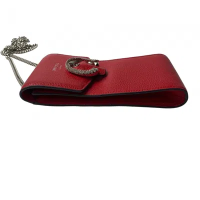 Pre-owned Jimmy Choo Red Color Leather Shoulder Bag ()