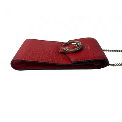 Pre-owned Jimmy Choo Red Color Leather Shoulder Bag ()