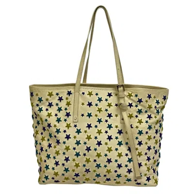Pre-owned Jimmy Choo White Leather Tote Bag ()