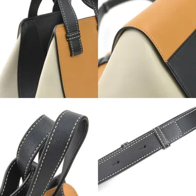 Pre-owned Loewe Black Brown Grayish Leather Handbag Shoulder Bag ()