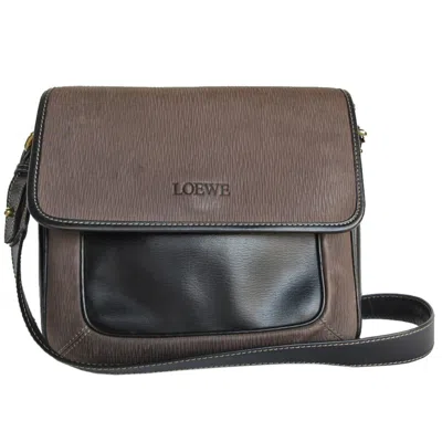 Pre-owned Loewe Black Brown Leather Shoulder Bag () In Multi