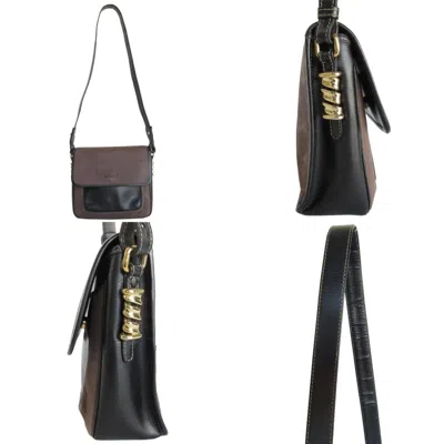 Pre-owned Loewe Black Brown Leather Shoulder Bag () In Multi