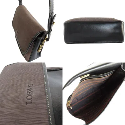 Pre-owned Loewe Black Brown Leather Shoulder Bag () In Multi