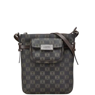 Pre-owned Loewe Black Brown Pvc Leather Shoulder Bag () In Multi