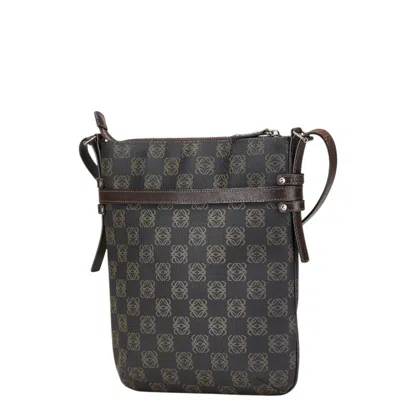 Pre-owned Loewe Black Brown Pvc Leather Shoulder Bag () In Multi