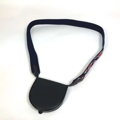 Pre-owned Loewe Black Canvas Leather Pochette Pouch Shoulder Bag ()