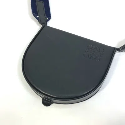 Pre-owned Loewe Black Canvas Leather Pochette Pouch Shoulder Bag ()