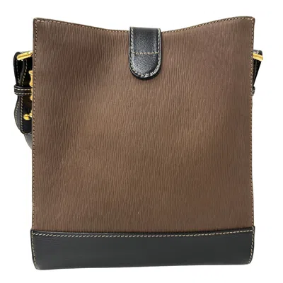 Pre-owned Loewe Black Dark Brown Leather Shoulder Bag () In Multi